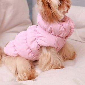 Pink Dog Puffer Jacket